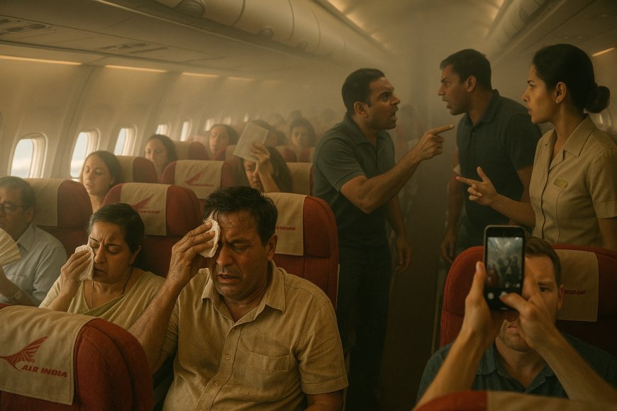 AC Malfunction on Delhi to Bhubaneswar Air India Flight Triggers Passenger Discomfort; Shocking Footage Goes Viral