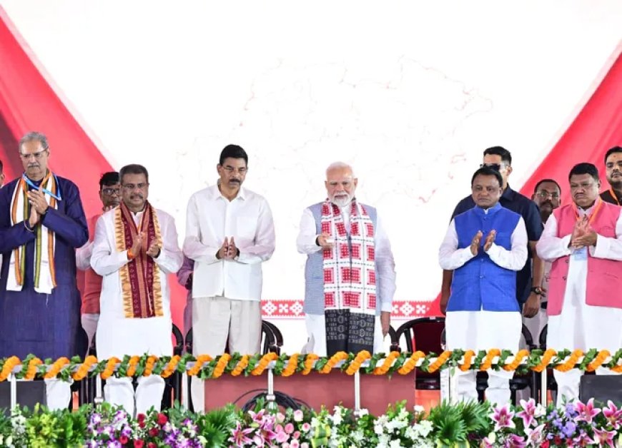 PM Modi Unveils Odisha Vision 2036 & 2047, Launches Major Development Initiatives